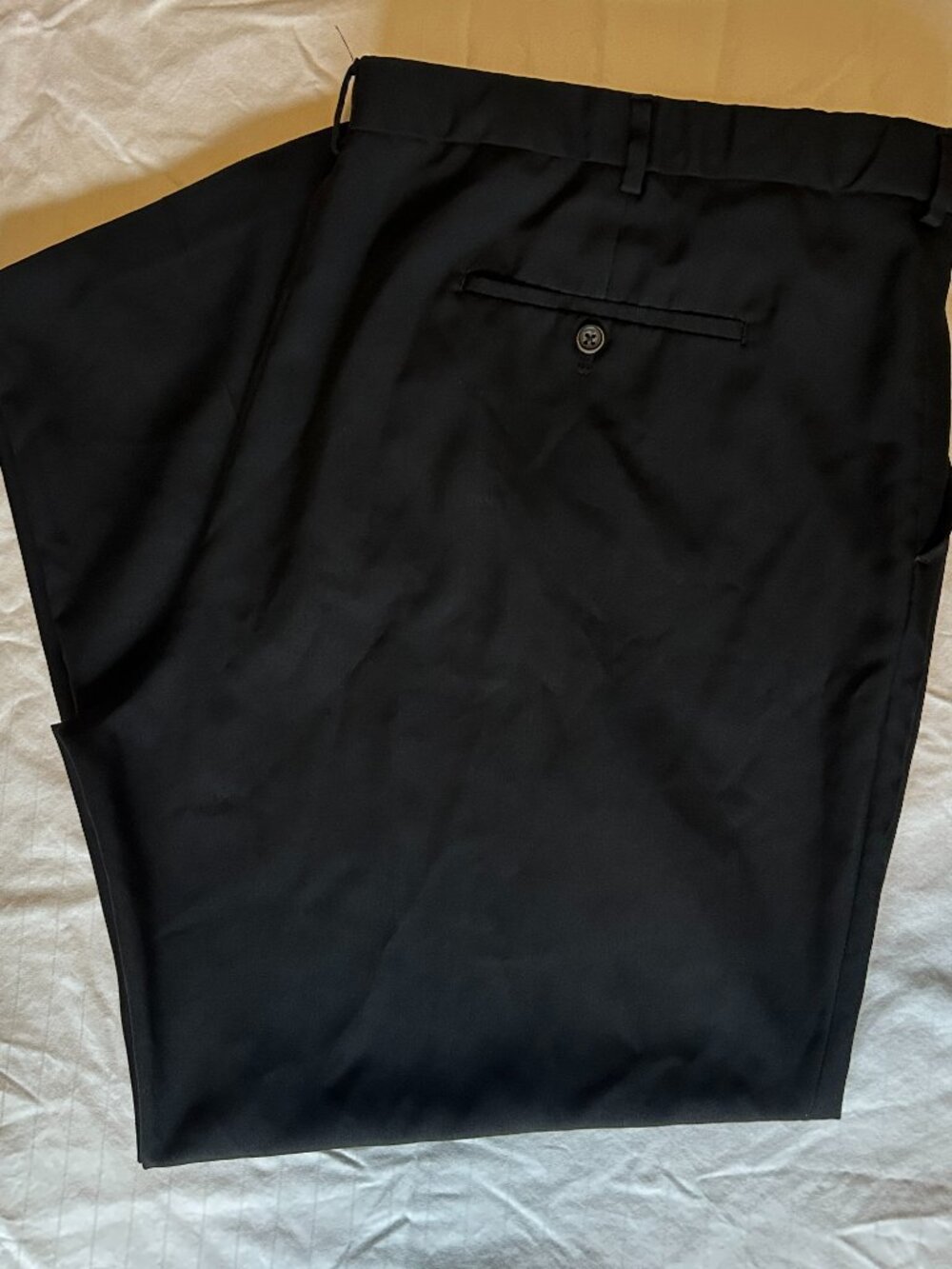 Van Heusen Men's Black Dress Pants Slacks 48x30 Regular Fit